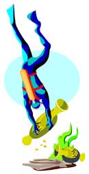 immagine del sogno di un subacqueo, il sogno di un esploratore subacqueo